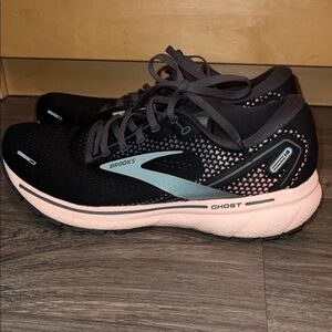 Brooks Women's Black and Light Pink Athletic Shoes